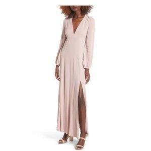 Lush Open Back Woven Maxi Dress